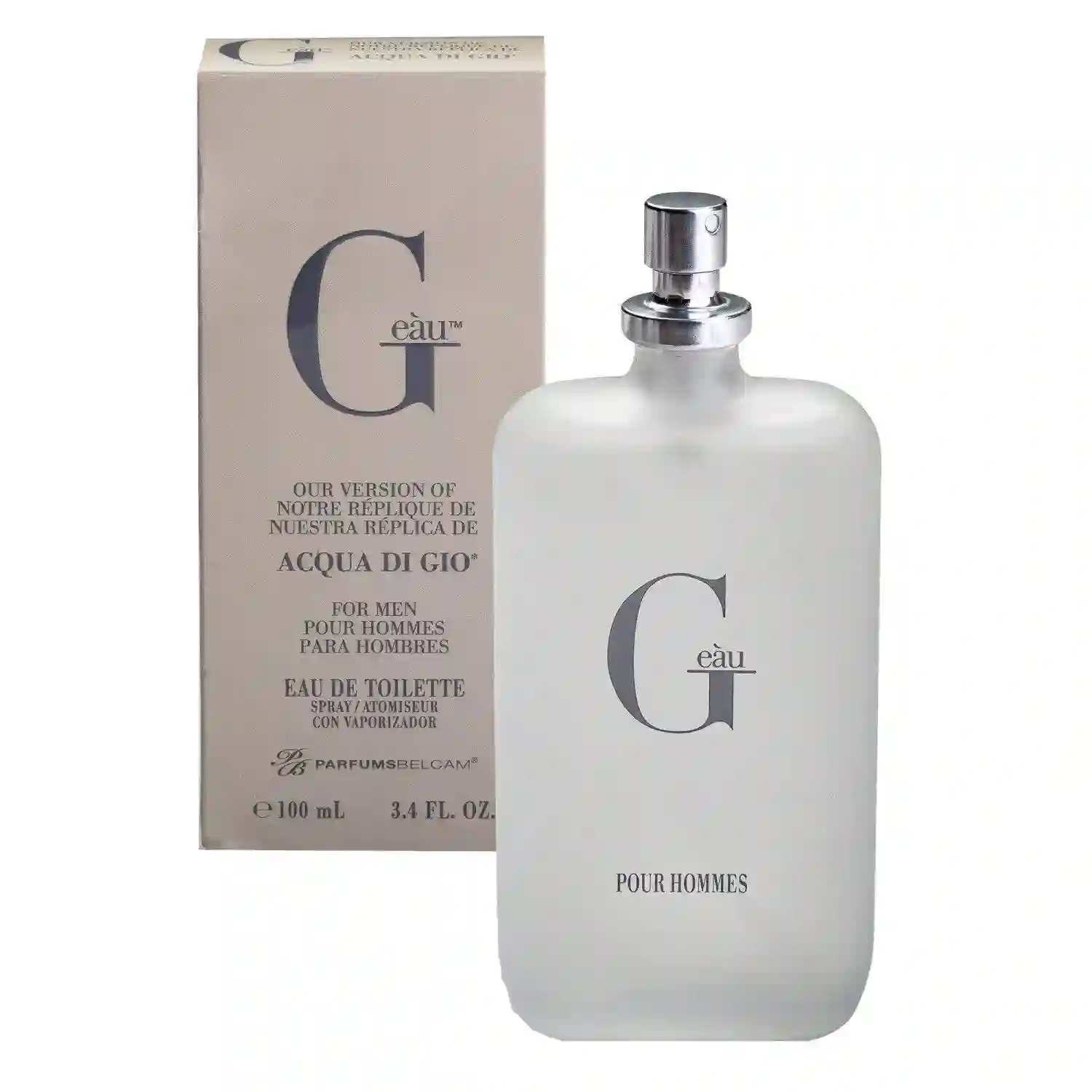 Pb Parfums Belcam G Eau Version Of Acqua Di Gio Eau De Toilette Spray For Men, 3.4 Fluid Ounce